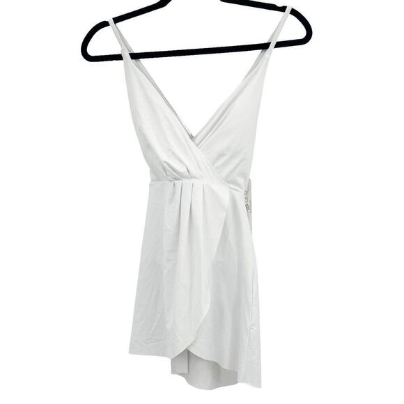 Anne Cole Solid Surplice Swimdress Sleeveless White Size 6 NWT - Picture 6 of 12